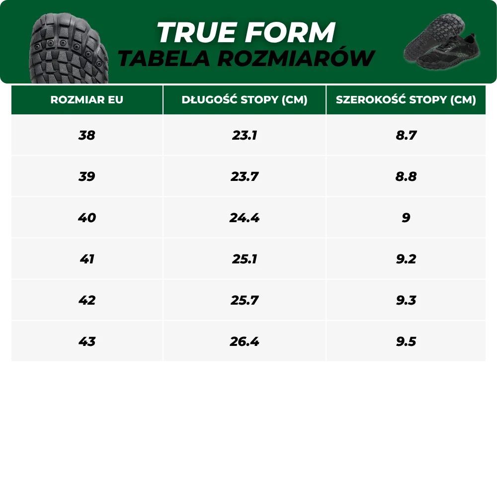 True Form – buty barefoot zapewniające naturalną postawę i wygodę (unisex)