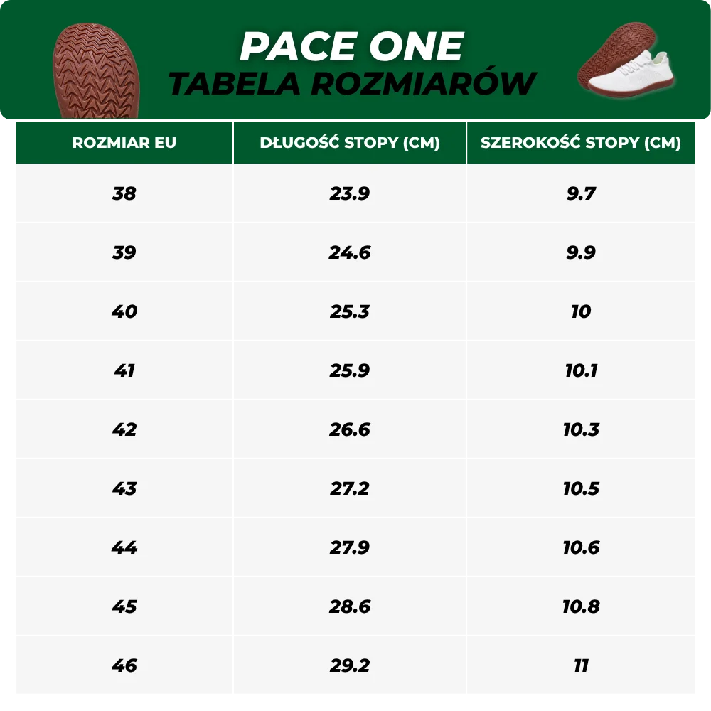 Pace One – całodniowe buty barefoot zapewniające naturalny komfort i równowagę (unisex)