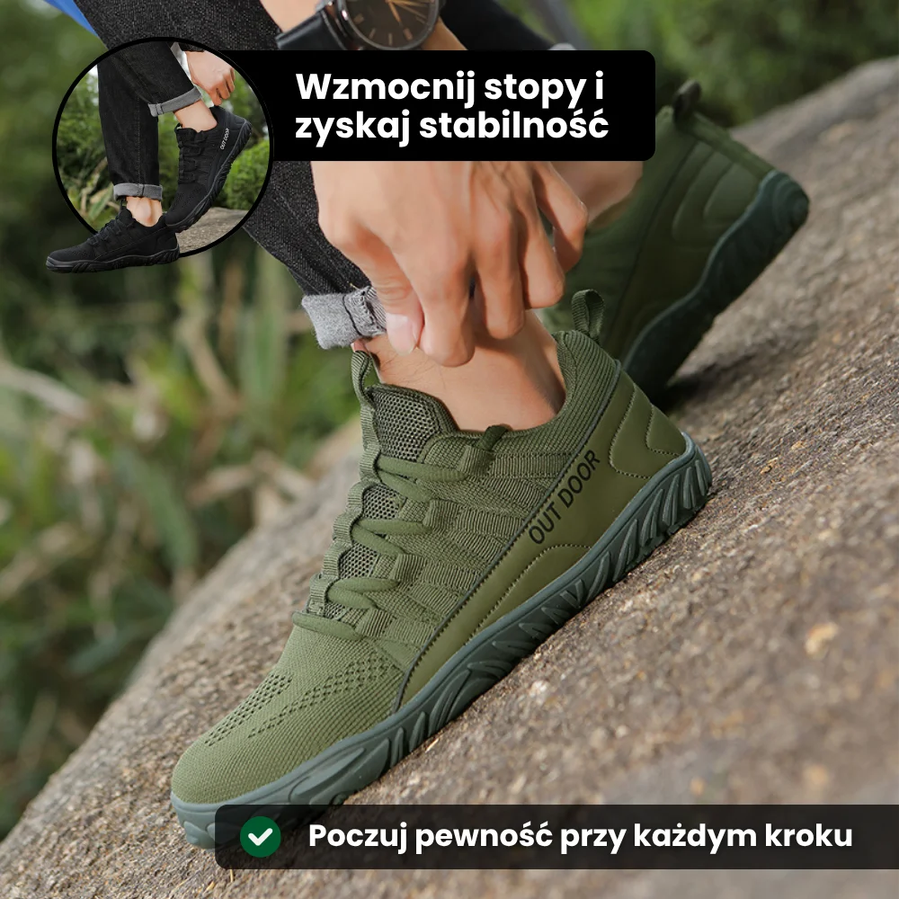 Pathway – buty outdoorowe Barefoot zapewniające szeroki komfort i zdrową postawę (unisex)