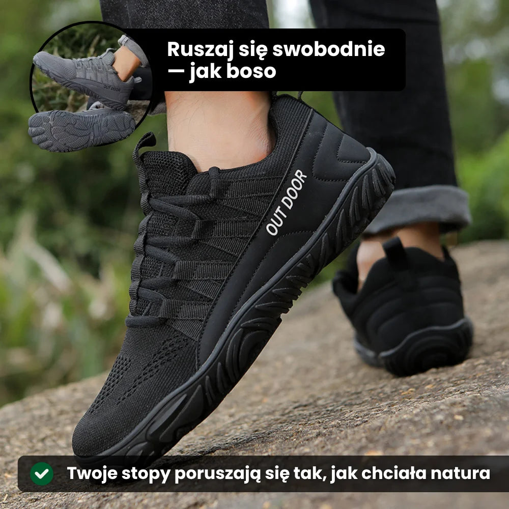 Pathway – buty outdoorowe Barefoot zapewniające szeroki komfort i zdrową postawę (unisex)