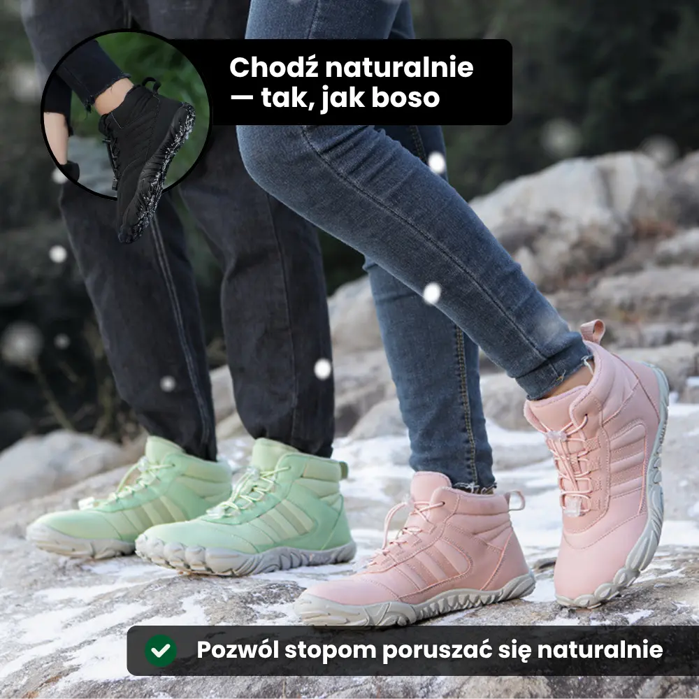 Glacier – zimowe buty Barefoot zapewniające ciepło i stabilność (unisex)