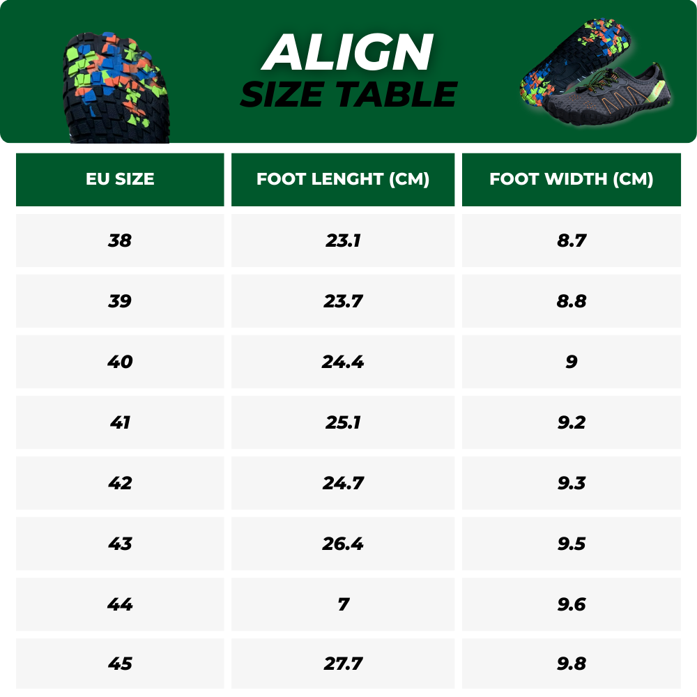 Align – Barfotaskor för hållning och komfort hela dagen (unisex)