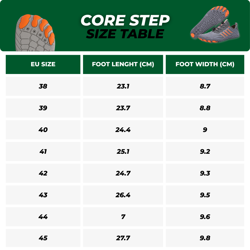 Core Step – Barfotaskor för styrka och daglig stabilitet (unisex)