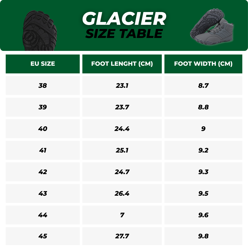 Glacier – Barfota vinterskor för värme och stabilitet (unisex)