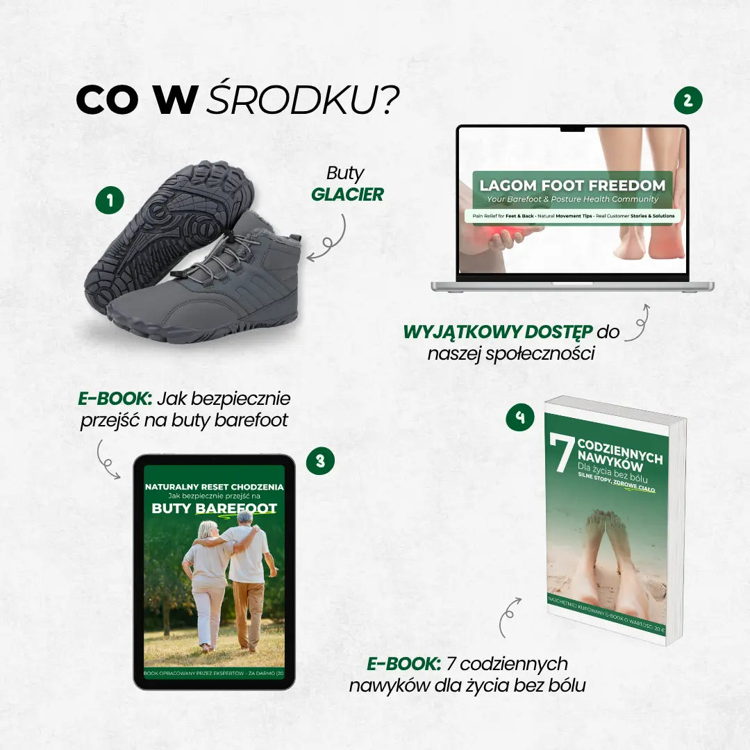 Glacier – zimowe buty Barefoot zapewniające ciepło i stabilność (unisex)