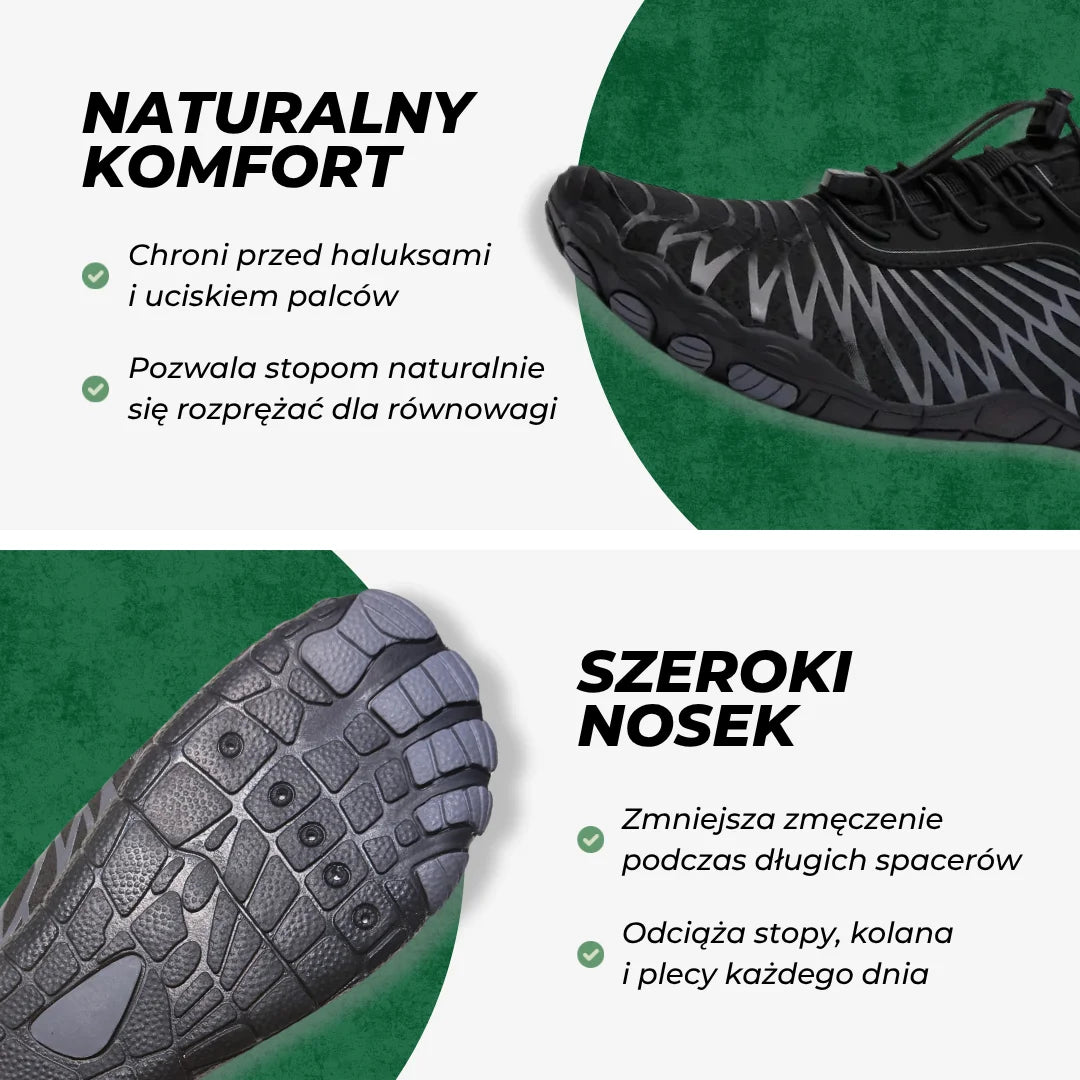 Nordic Flow – Naturalne buty do chodzenia boso, zapewniające bezbolesne chodzenie i prawidłową postawę (unisex)