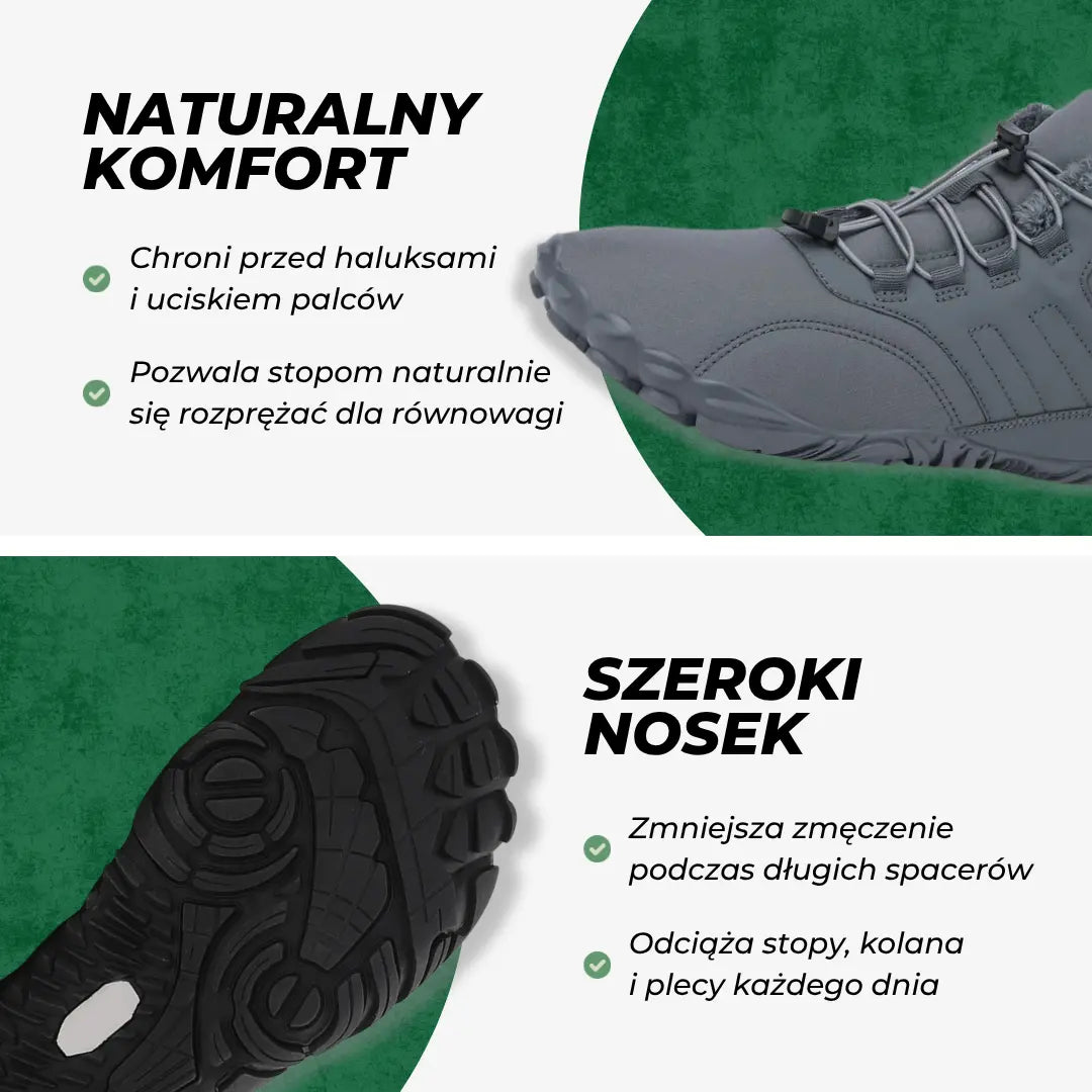 Glacier – zimowe buty Barefoot zapewniające ciepło i stabilność (unisex)
