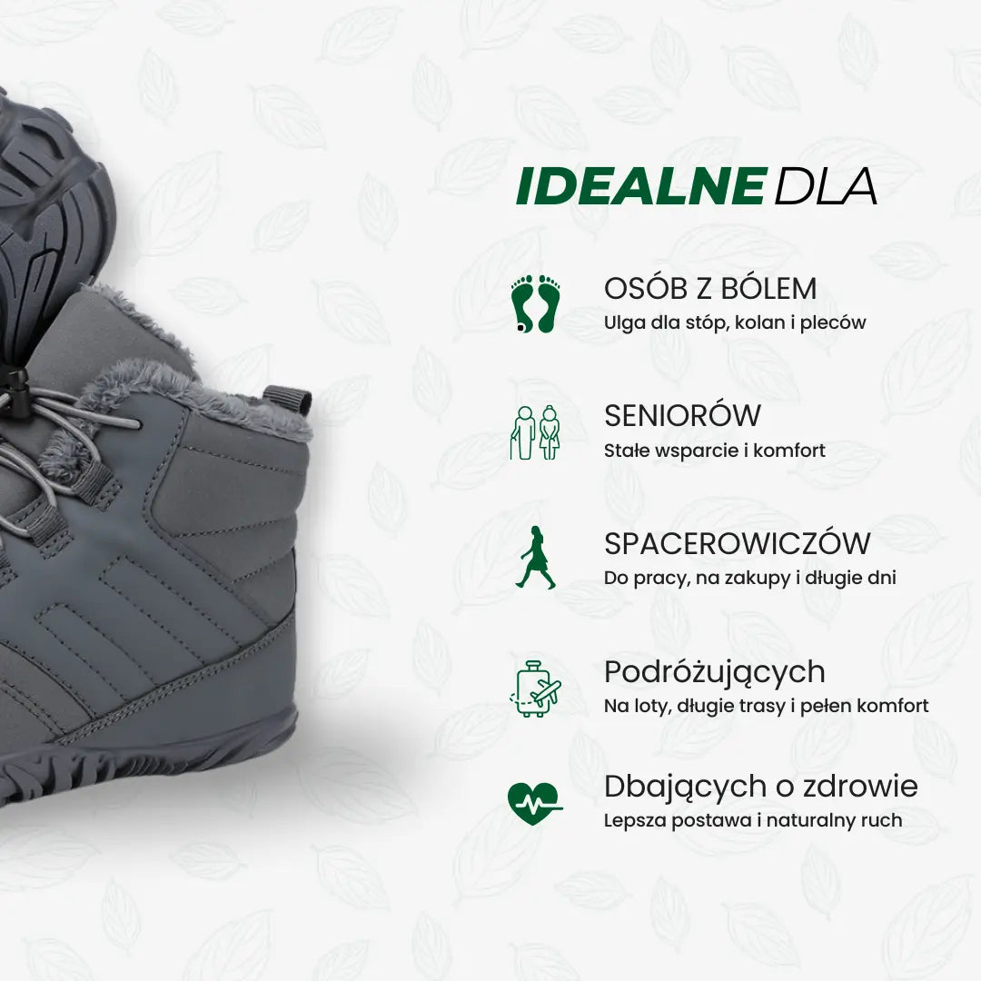 Glacier – zimowe buty Barefoot zapewniające ciepło i stabilność (unisex)