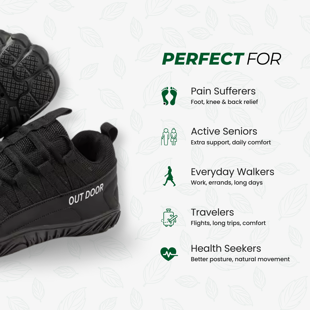 Pathway – Barfotaskor för utomhusbruk för bred komfort och hälsosam hållning (unisex)