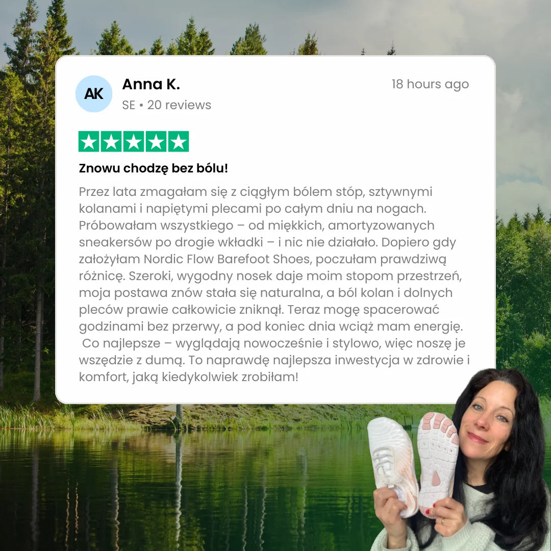Nordic Flow – Naturalne buty do chodzenia boso, zapewniające bezbolesne chodzenie i prawidłową postawę (unisex)